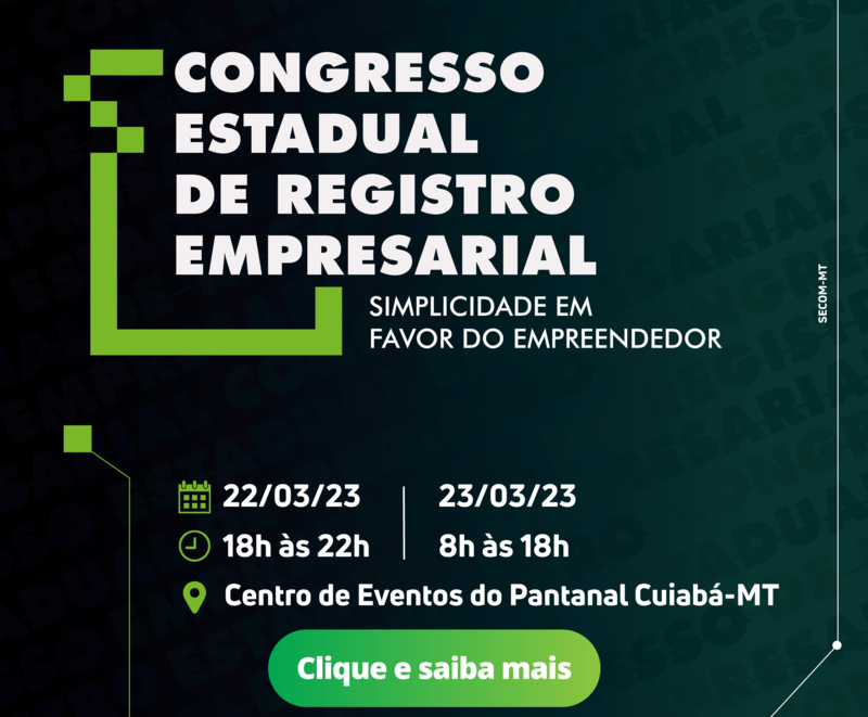 Chamada ao 1º Congresso Estadual de Registro Empresarial