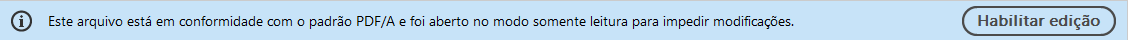 Screenshot da adobe reader confirmando que documento está em PDF/A